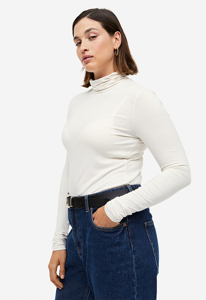 H&M - Polo-neck top - white