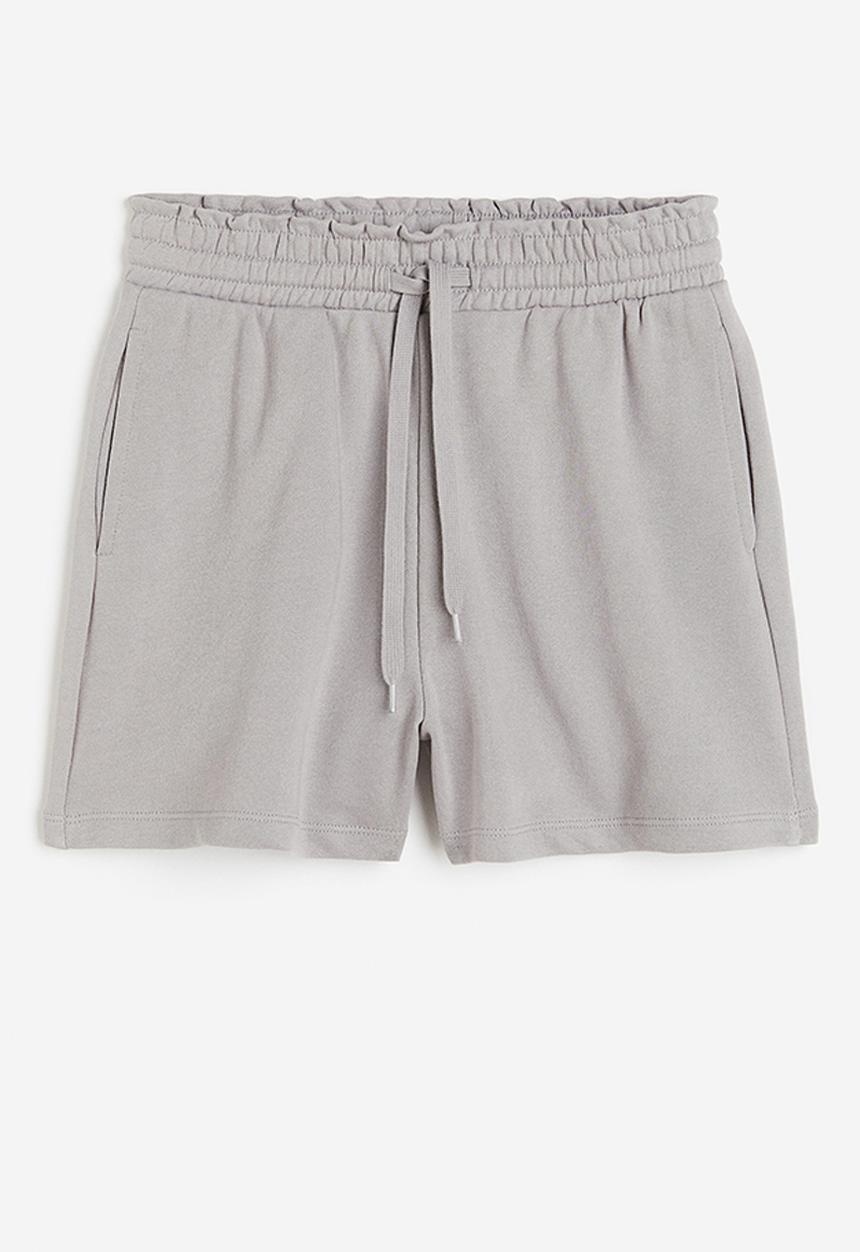 H&M - Paper bag sweatshirt shorts - grey