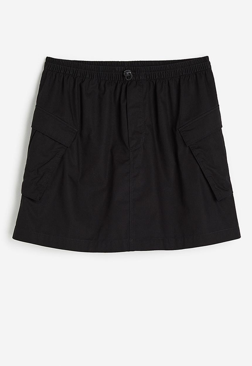 H&M - Poplin parachute skirt - black