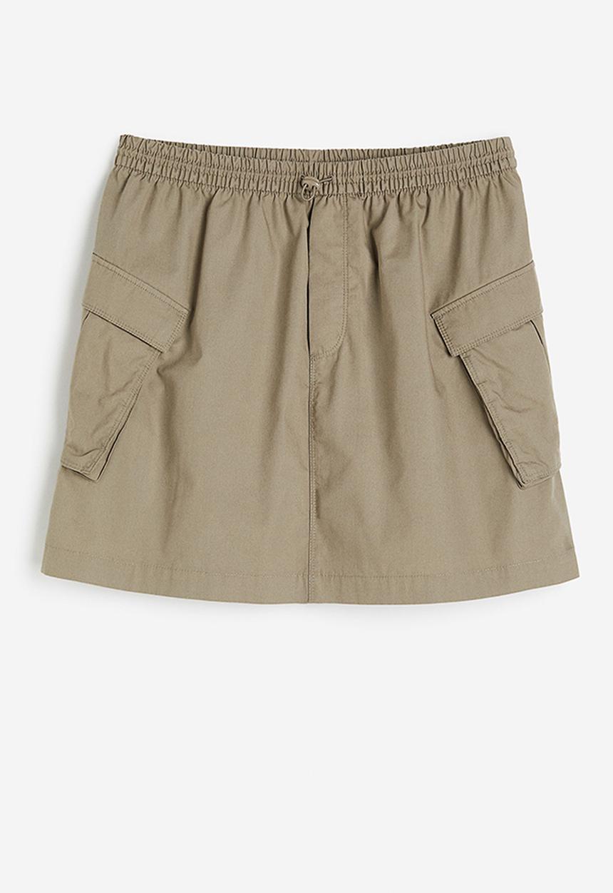 H&M - Poplin parachute skirt - green