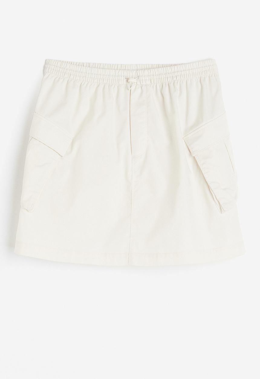 H&M - Poplin parachute skirt - white