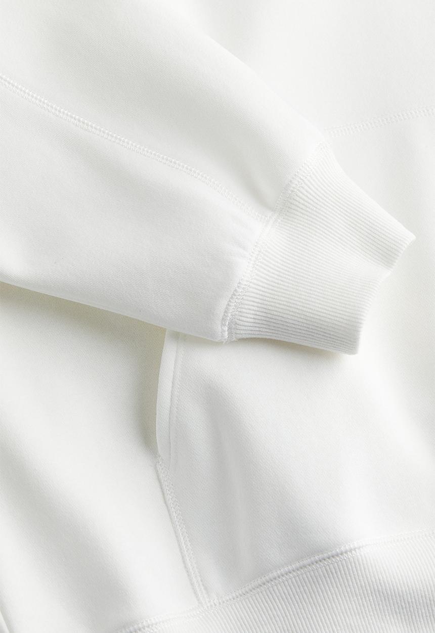 H&M - Oversized appliquéd hoodie - white