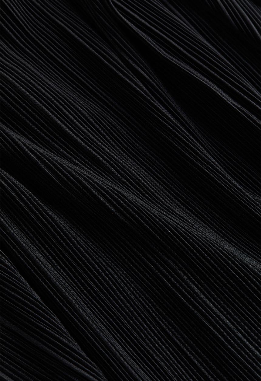 H&M - Plissé wrap dress - black