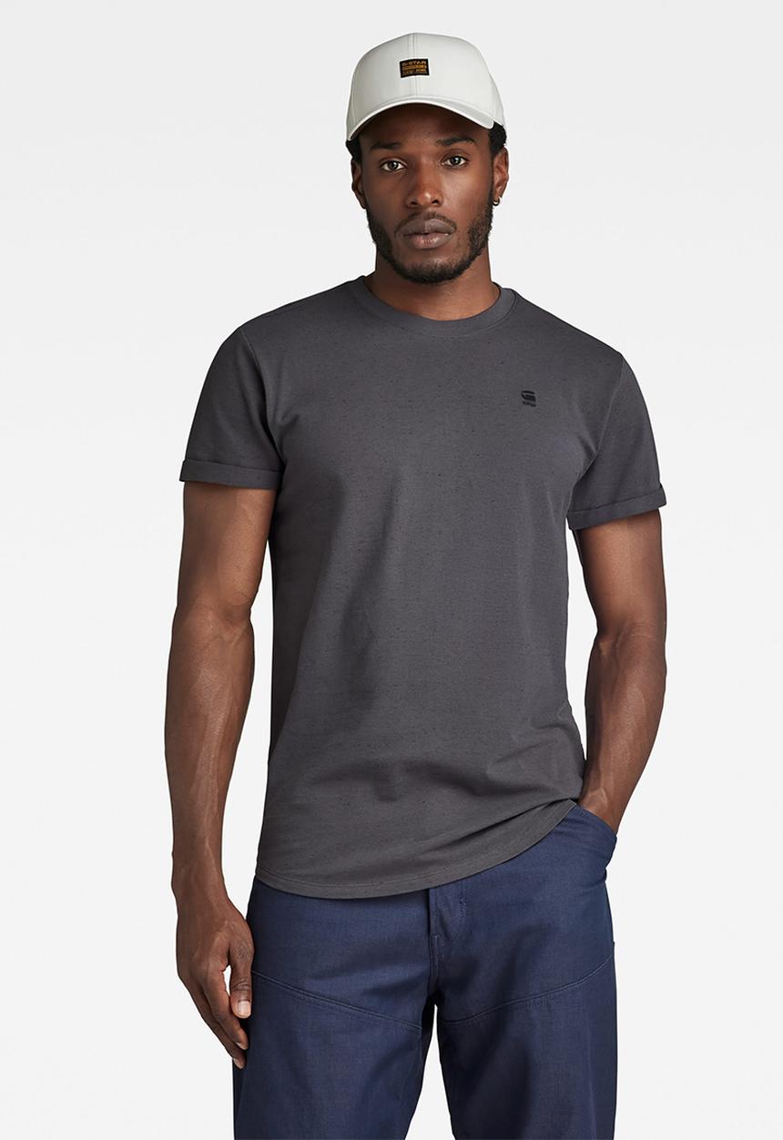 G-STAR - Lash r t short sleeve mirage pique r o - grey asphalt htr