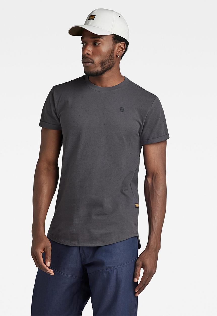 G-STAR - Lash r t short sleeve mirage pique r o - grey asphalt htr