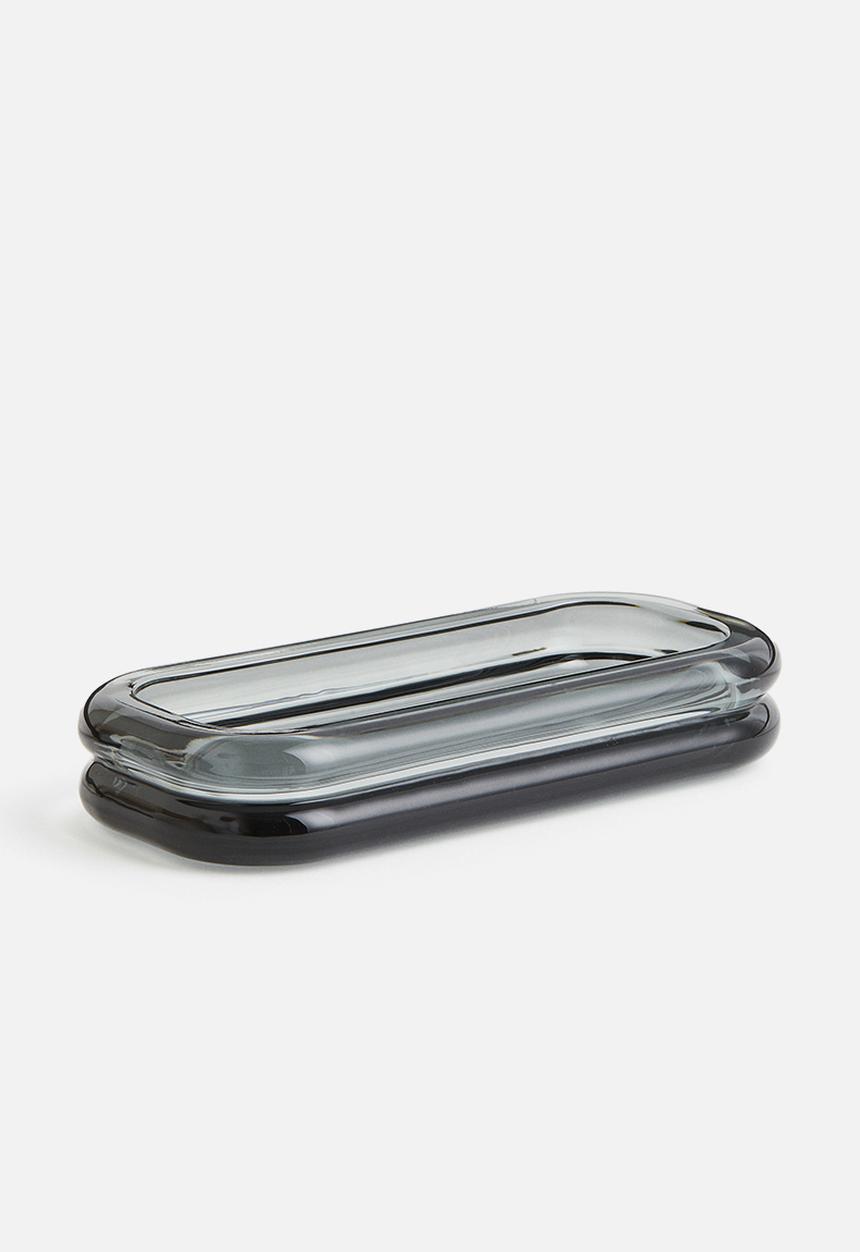 H&M - Glass tray - grey