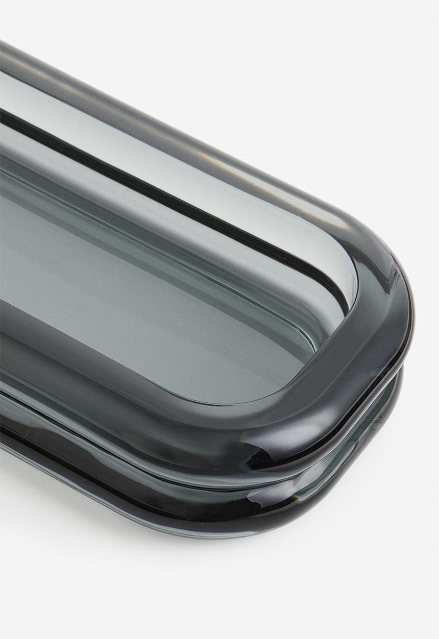 H&M - Glass tray - grey