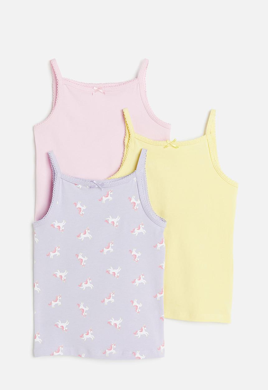 H&M - 3-Pack jersey vest tops - multi
