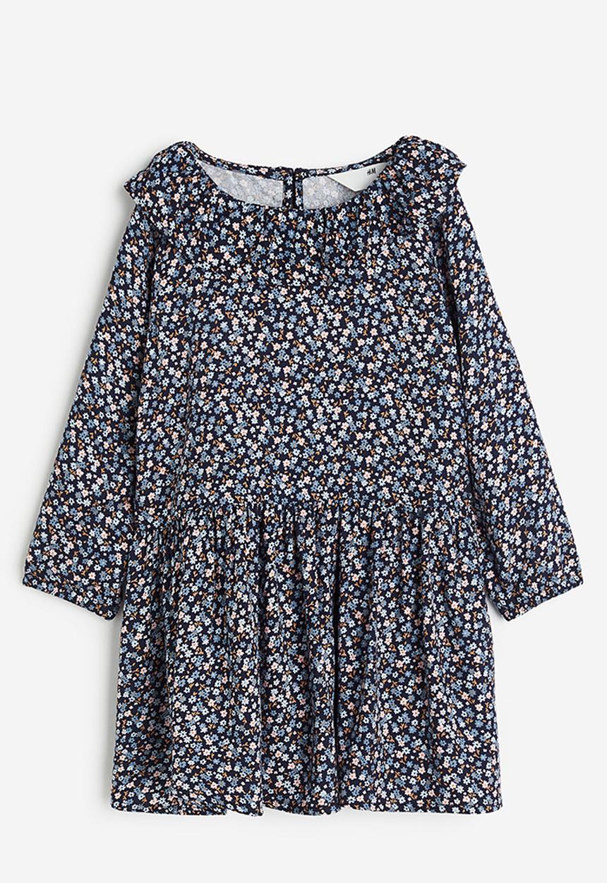 H&M - Flounce-trimmed dress - blue