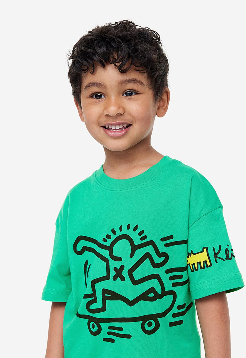H&M - Printed T-shirt - green