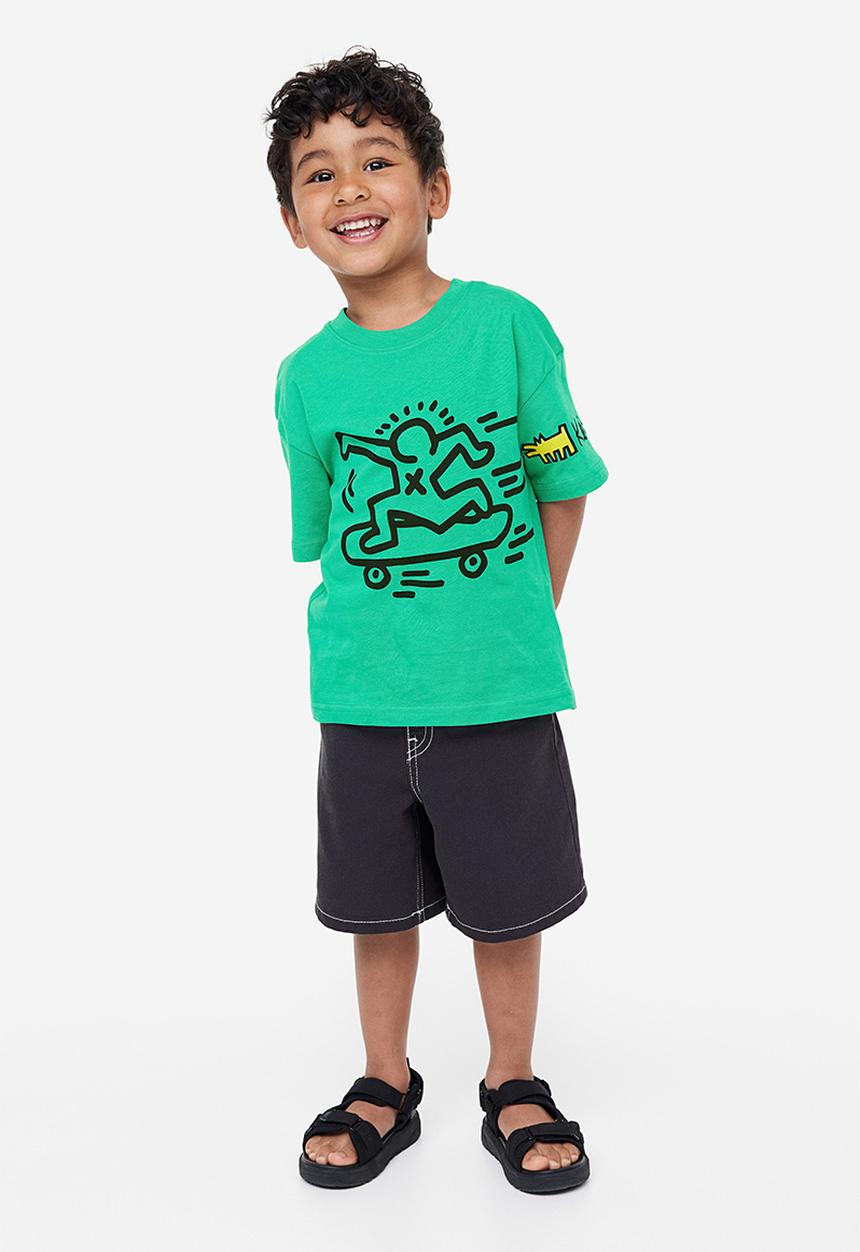 H&M - Printed T-shirt - green