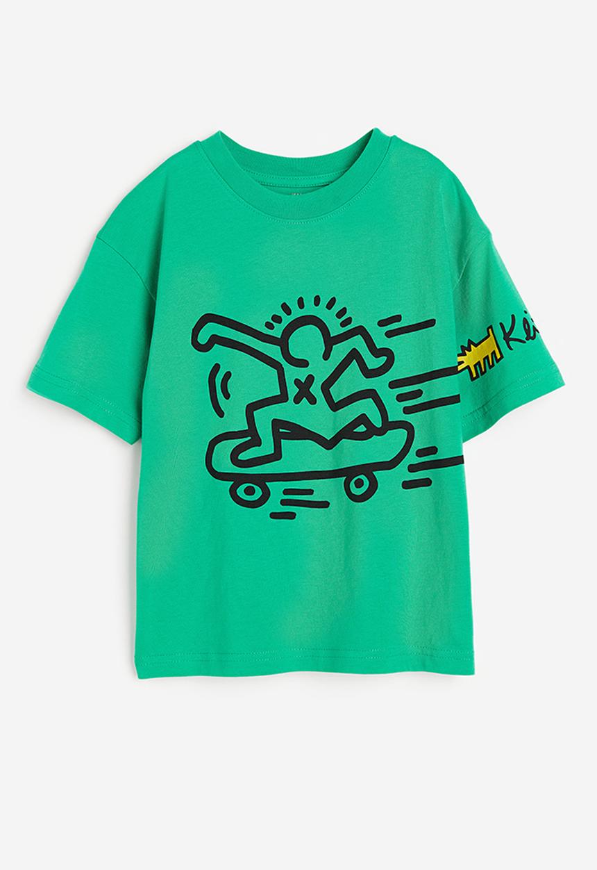 H&M - Printed T-shirt - green