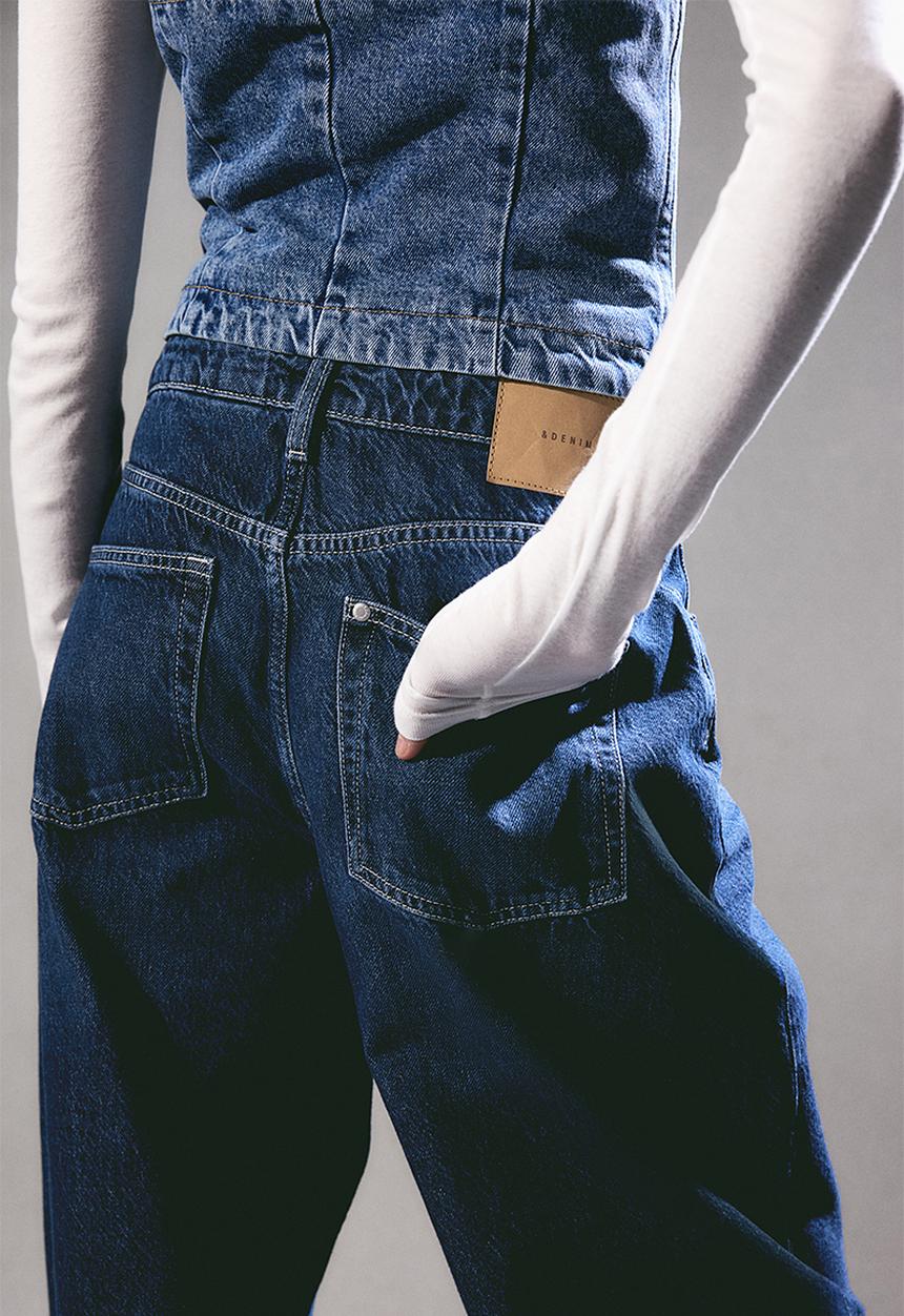 H&M - Baggy high jeans - blue
