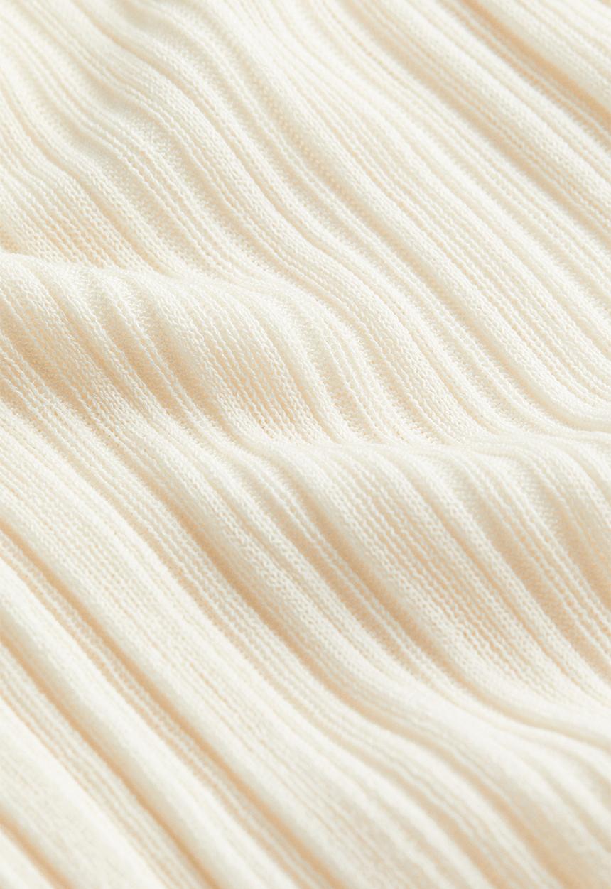 H&M - Rib-knit turtleneck top - white