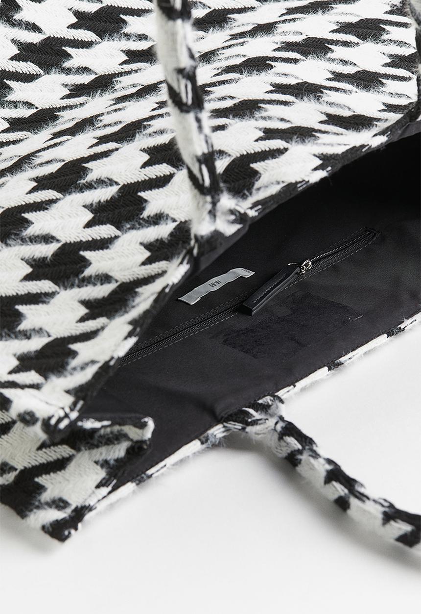 H&M - Shopper - black & white 