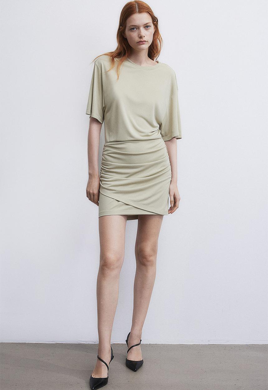 H&M - Draped jersey dress - green