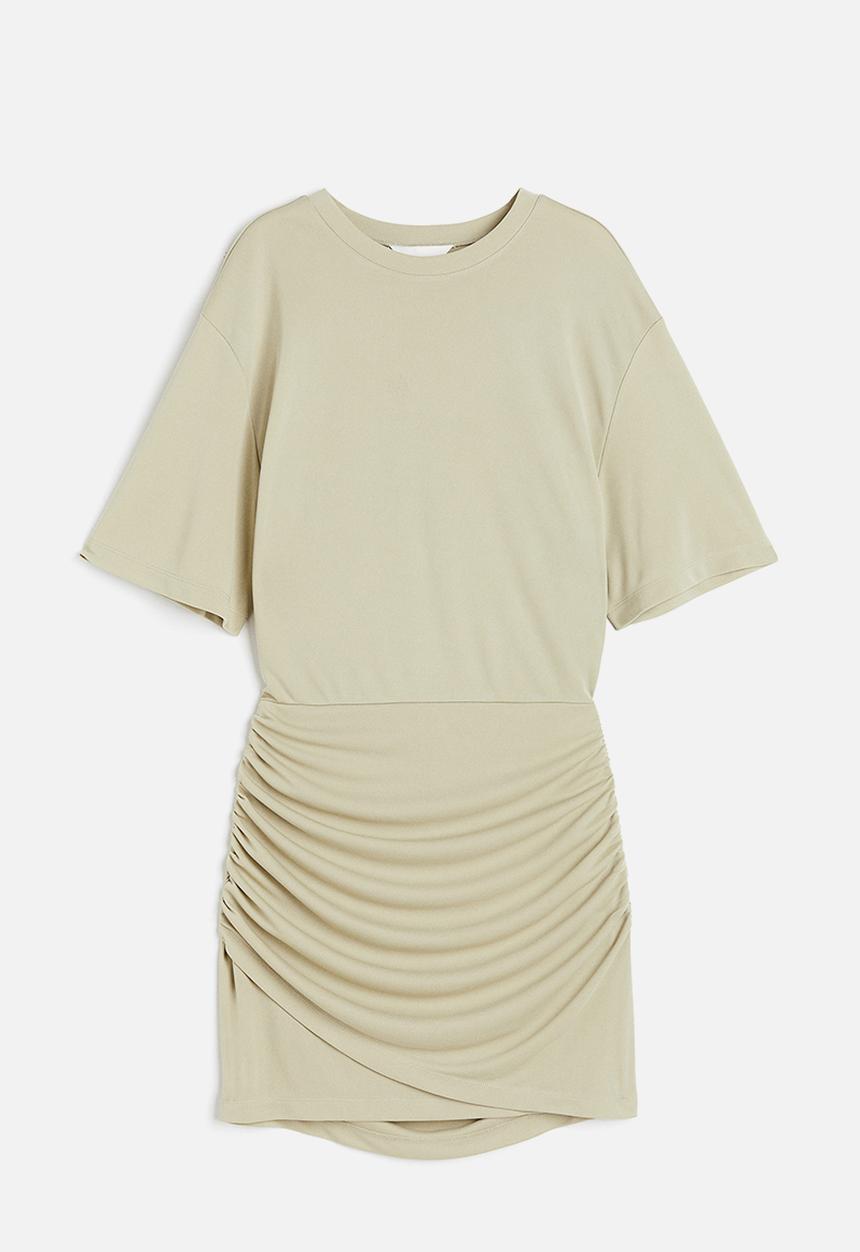 H&M - Draped jersey dress - green