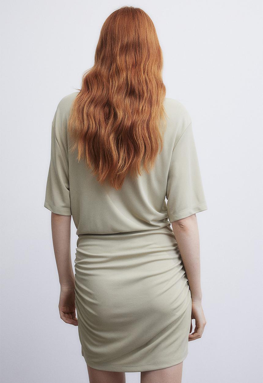H&M - Draped jersey dress - green