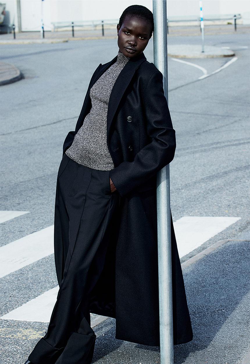 H&M - Glittery turtleneck top - black 