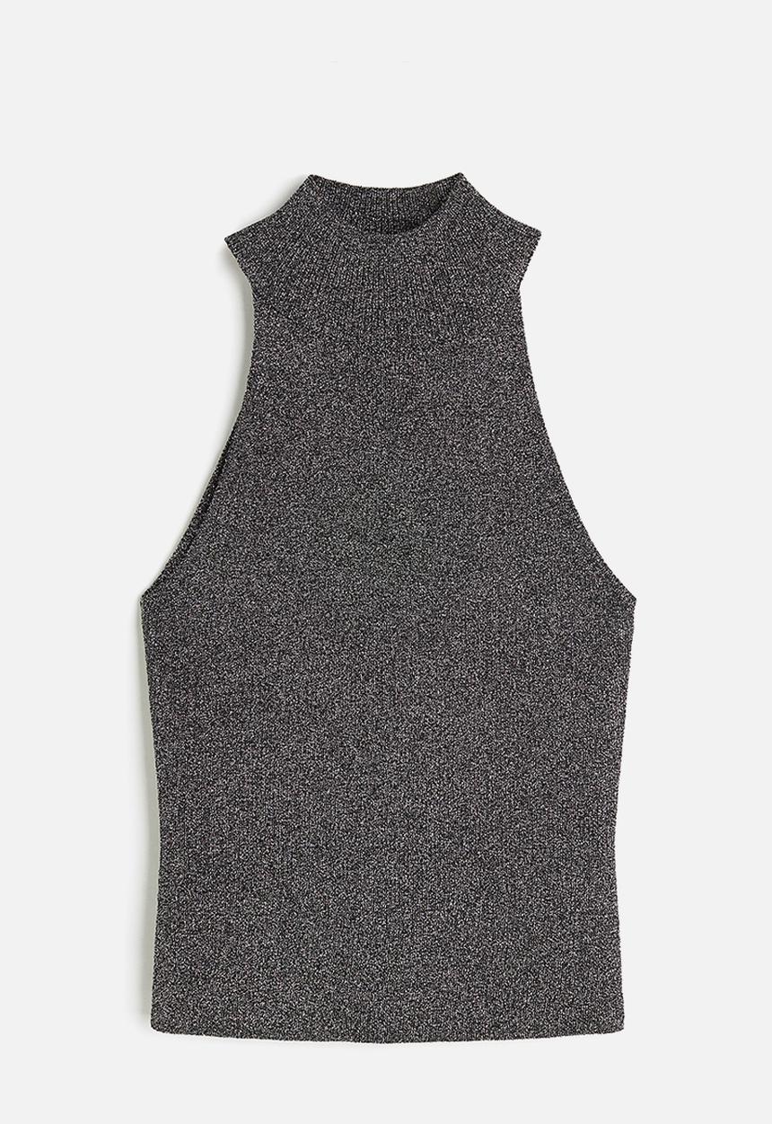 H&M - Glittery turtleneck top - black 