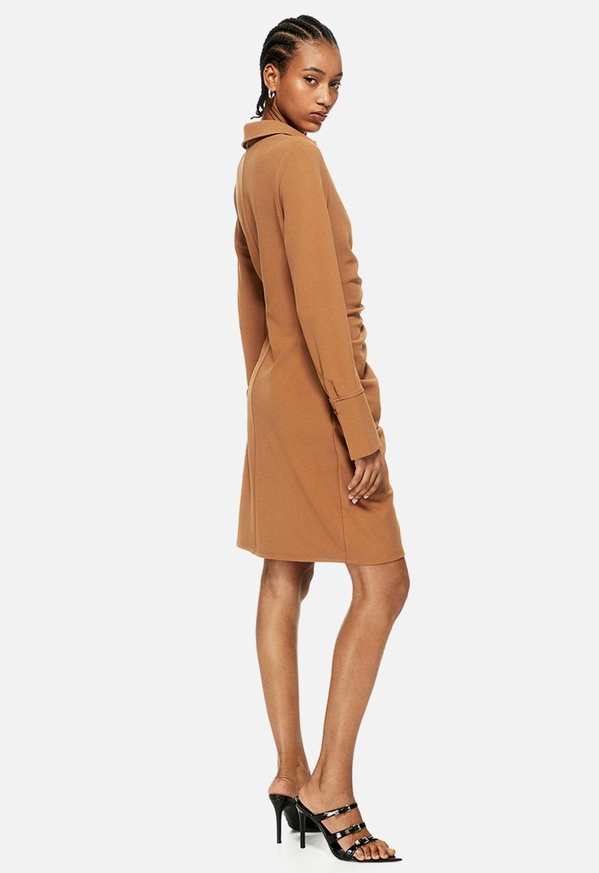 H&M - Draped shirt dress - beige