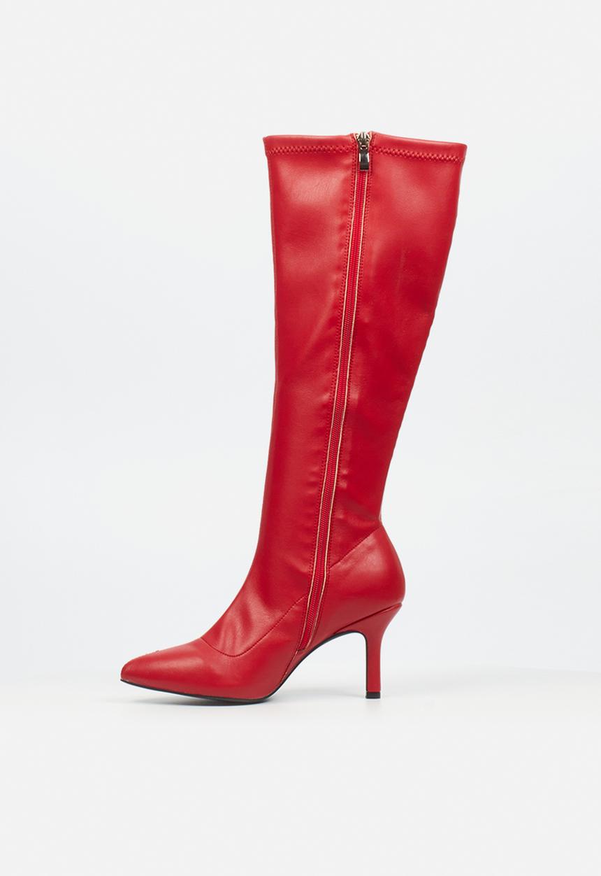 Butterfly Feet - Lively 7 midi heel boot - red