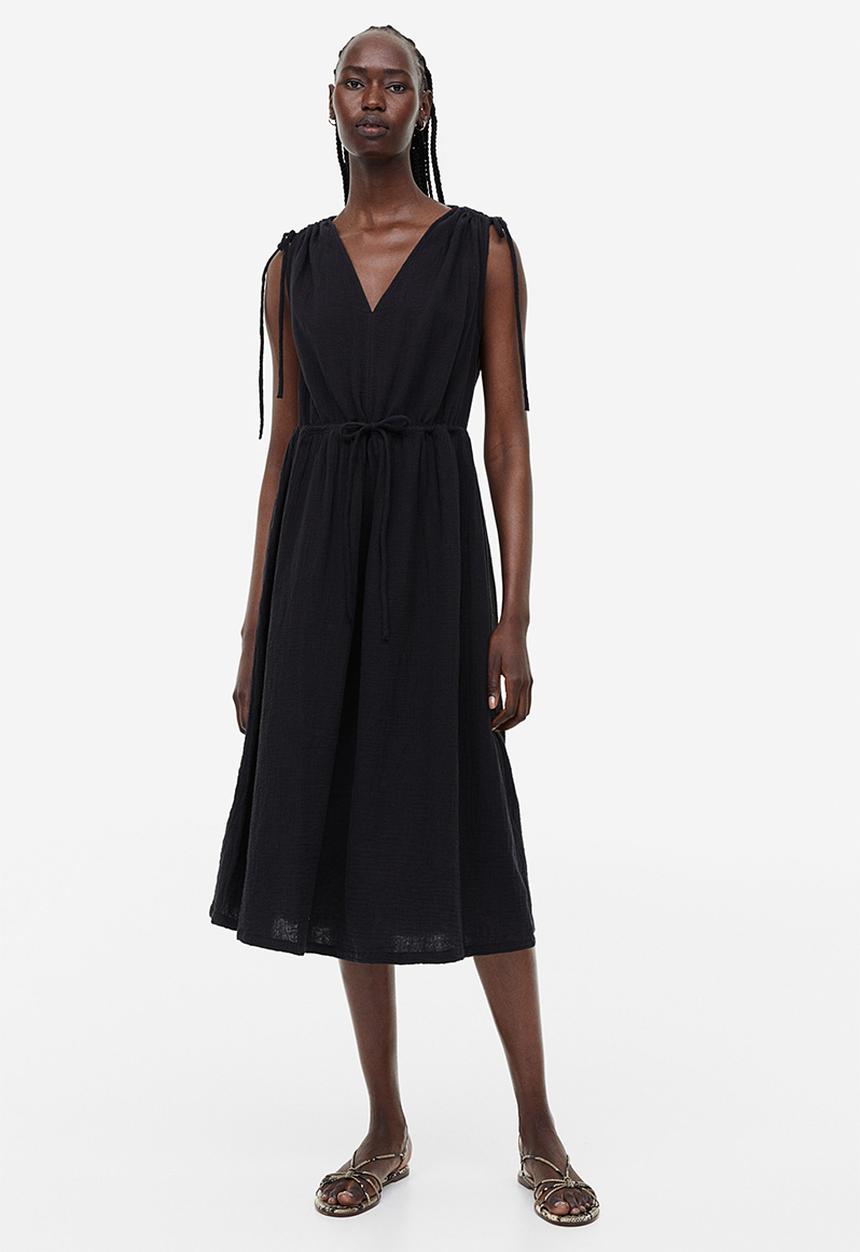 H&M - Drawstring-detail dress - black