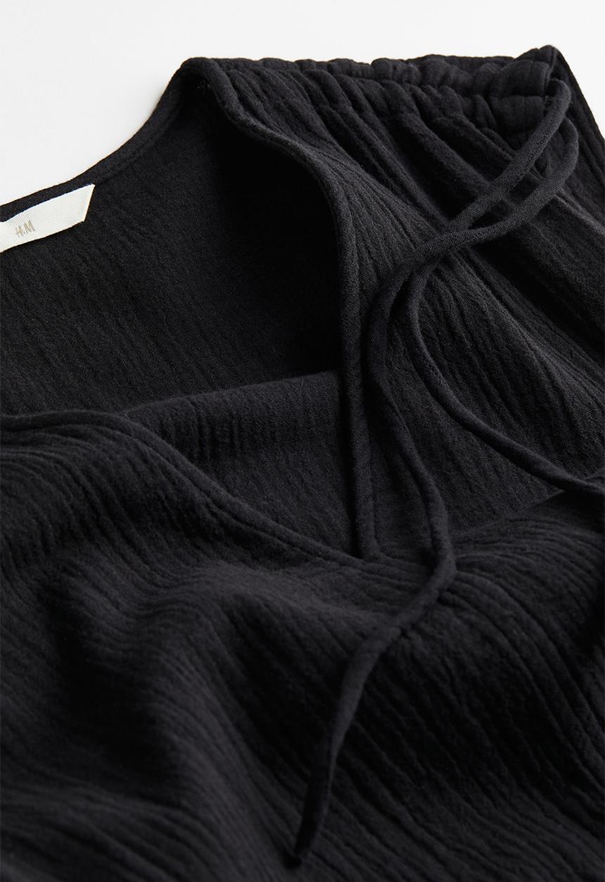 H&M - Drawstring-detail dress - black