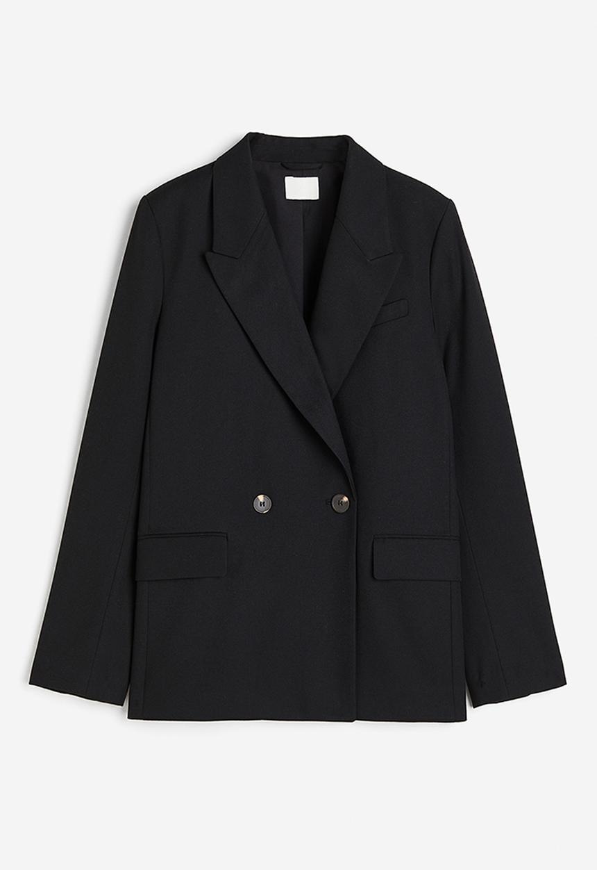 H&M - Double-breasted blazer - black