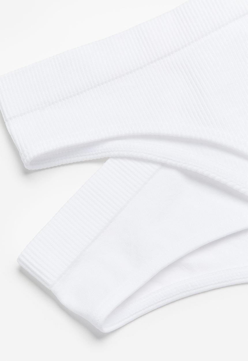 H&M - 2-pack jersey brazilian briefs - white