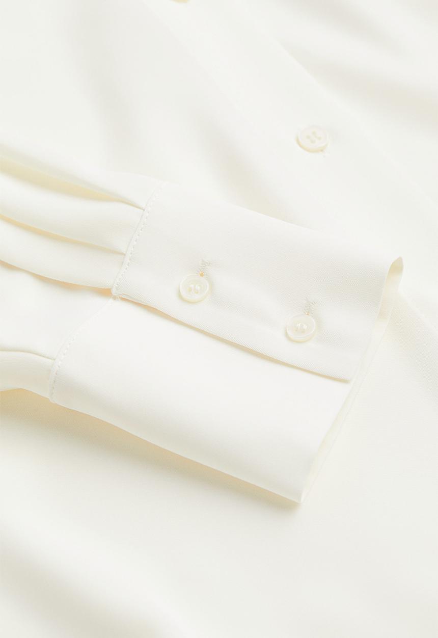 H&M - Pointed-collar shirt - cream
