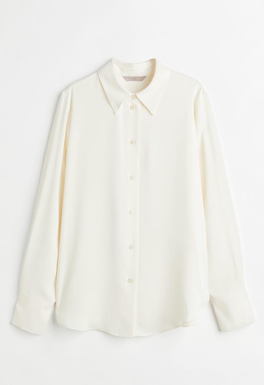 H&M - Pointed-collar shirt - cream