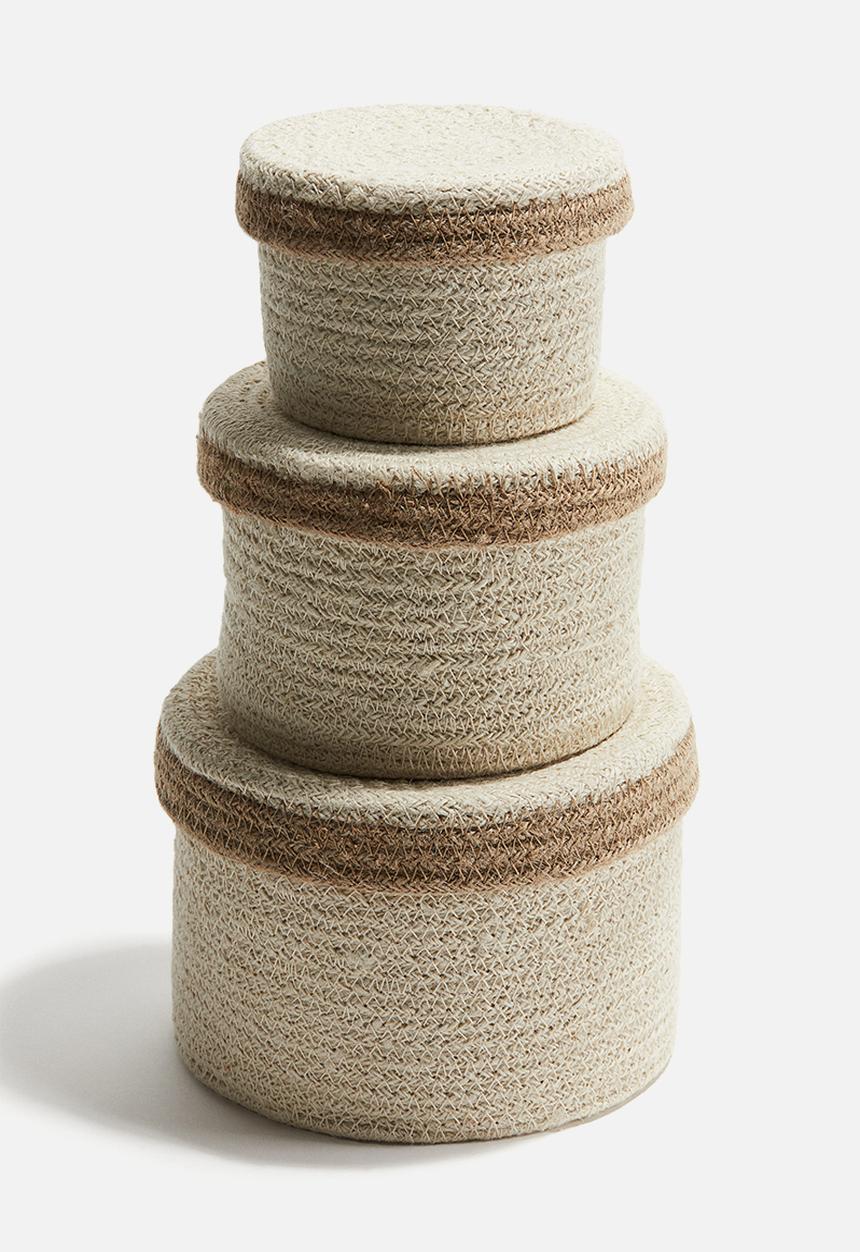 H&M - Pb june round boxes set of 3 - multi
