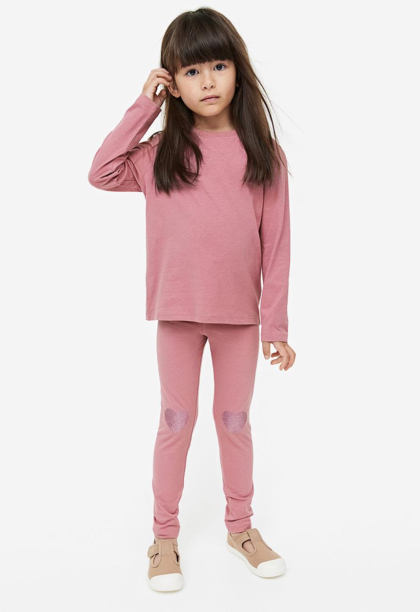 H&M - Brushed-inside leggings - pink