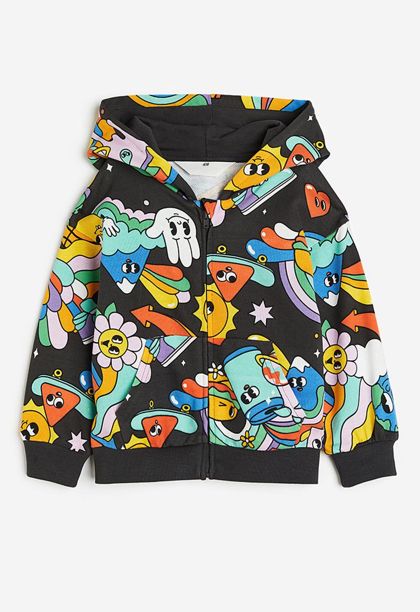 H&M - Patterned zip-through hoodie - multi