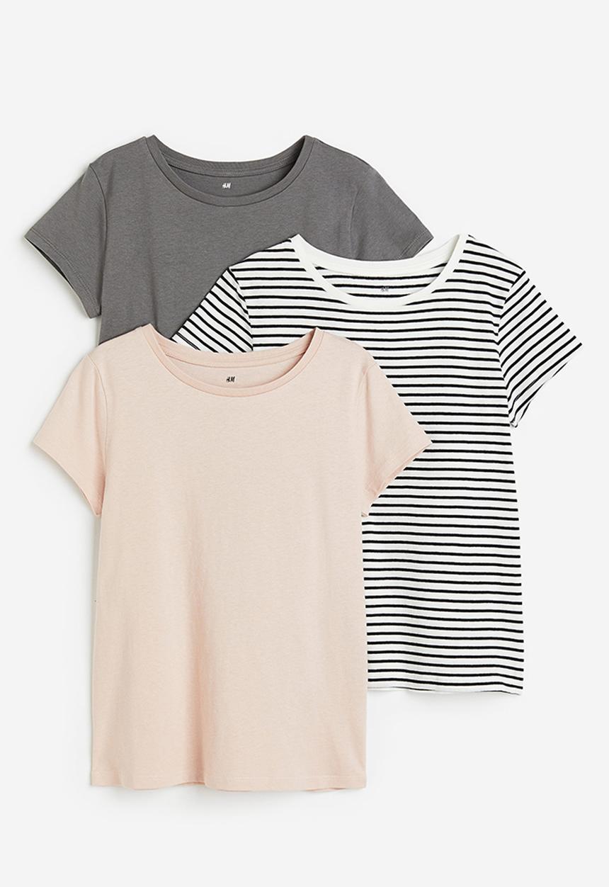 H&M - 3-pack cotton t-shirts - multi