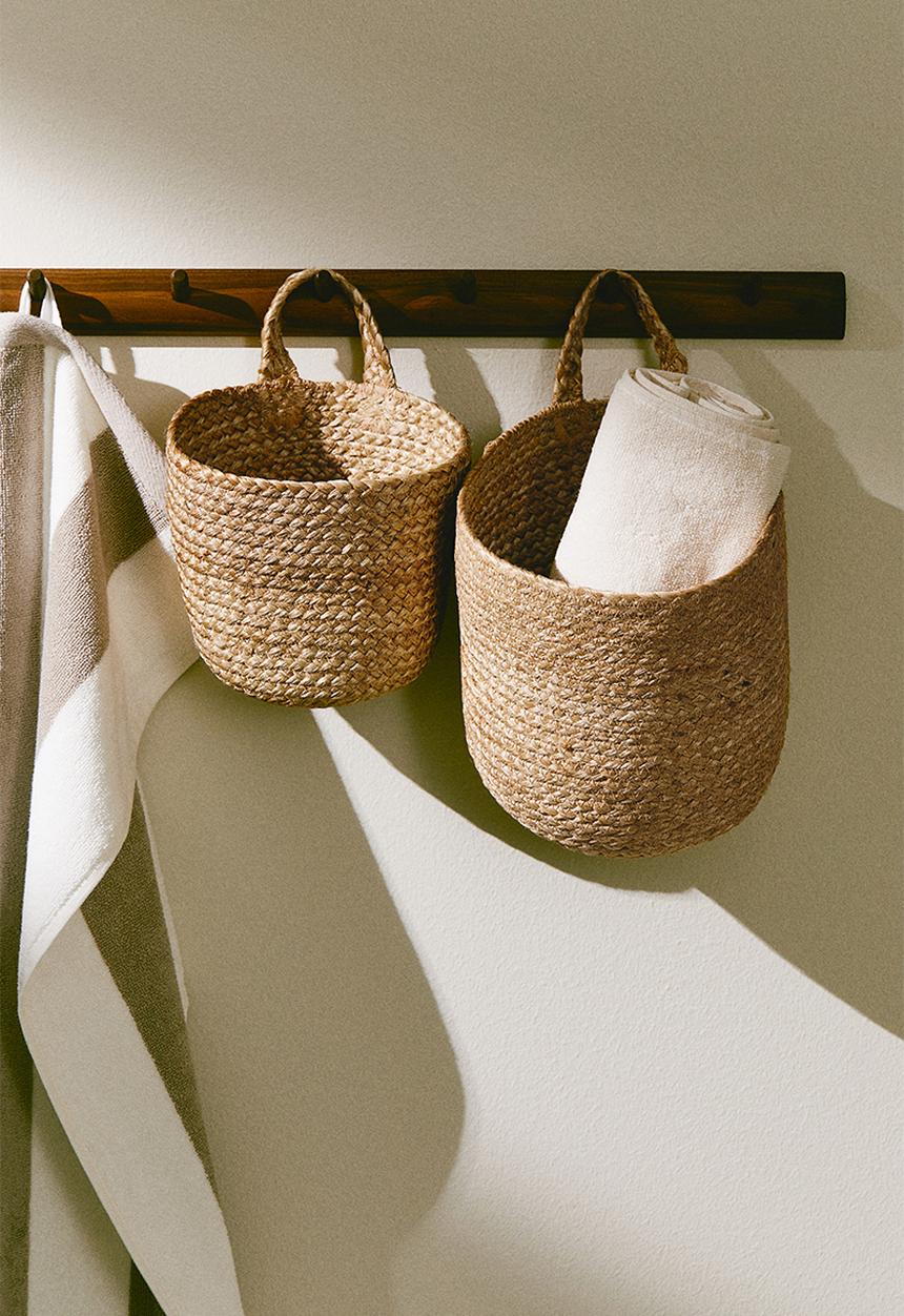H&M - Handmade wall storage basket - beige