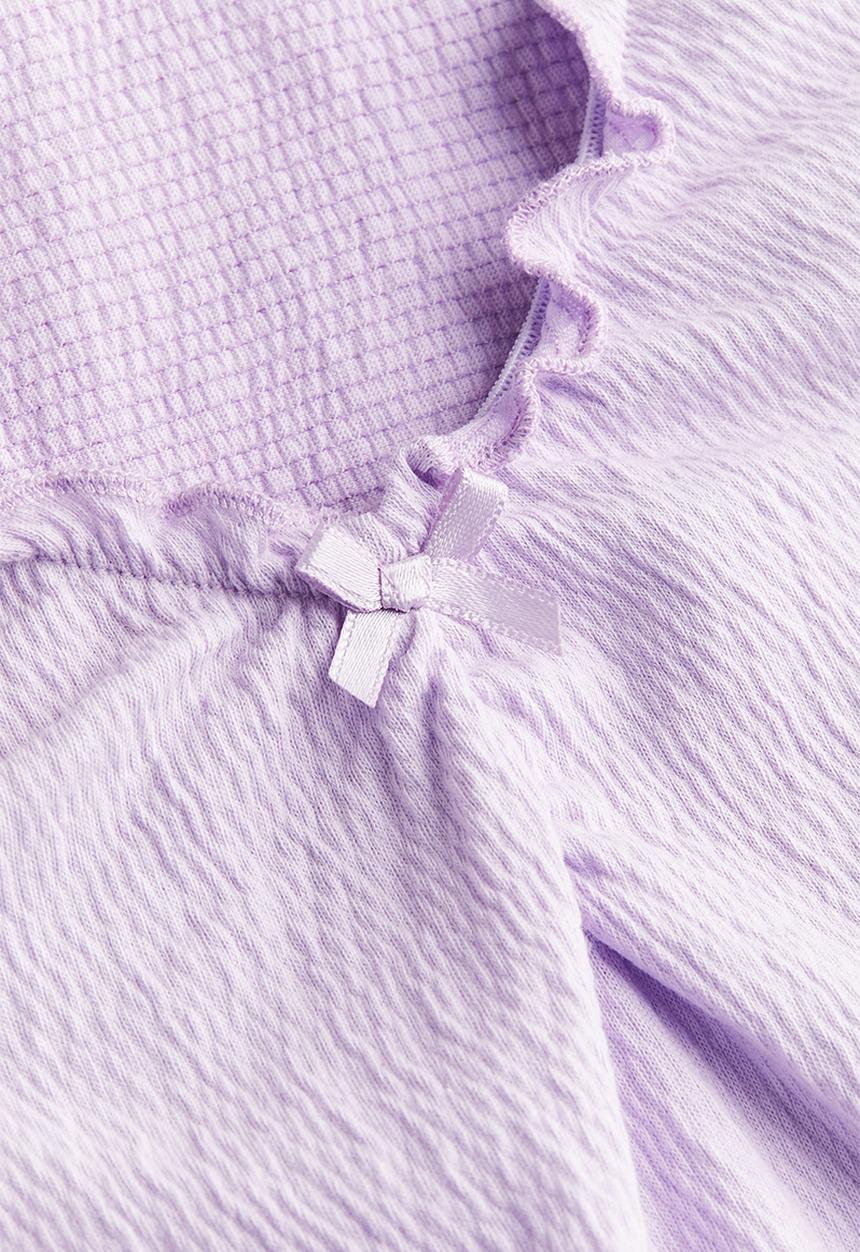 H&M - Crinkled jersey top - purple