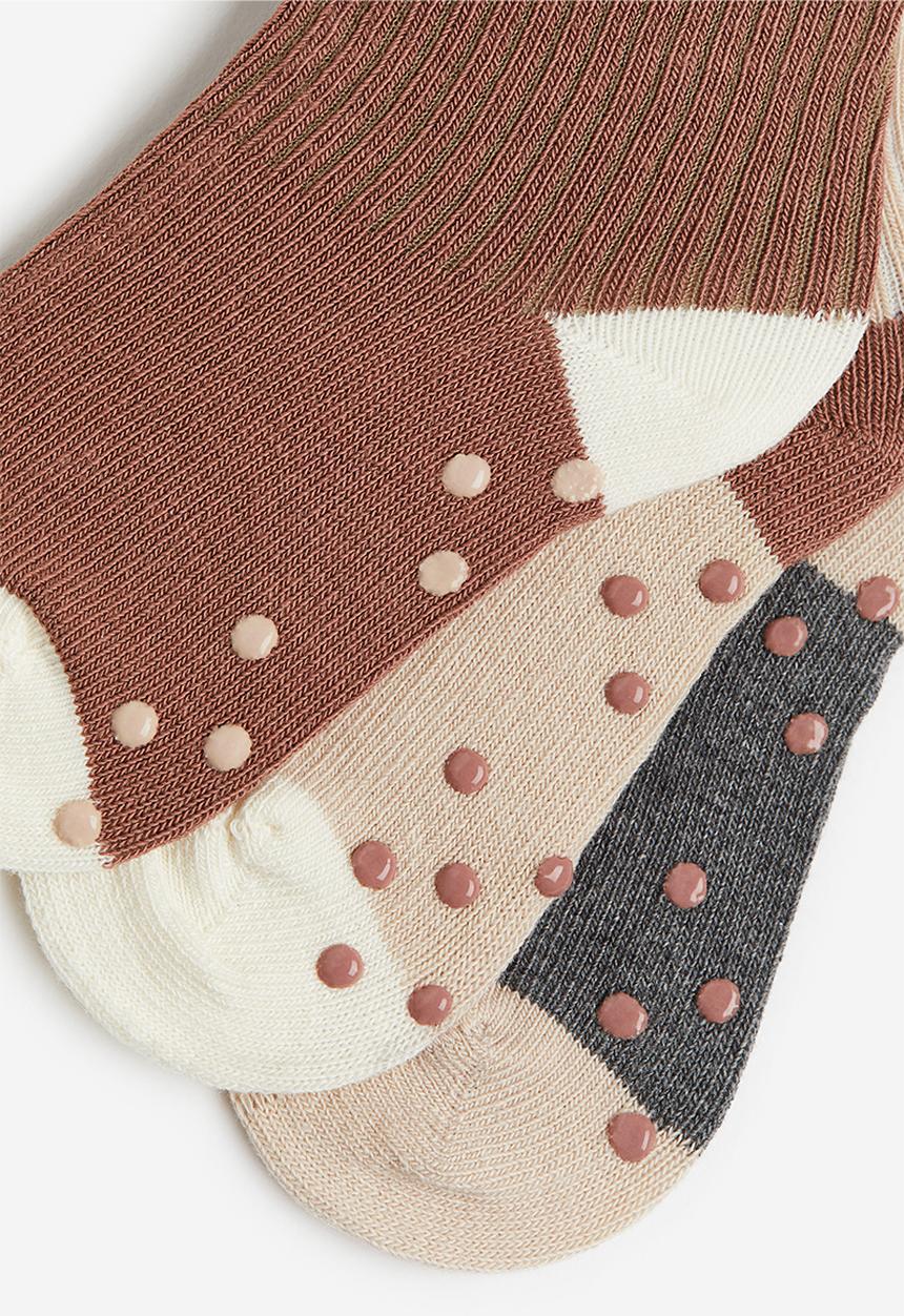 H&M - 3-pack anti-slip socks - multi
