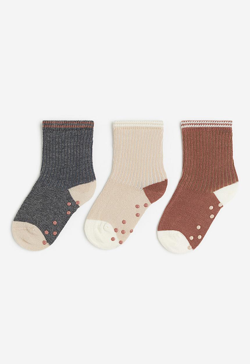 H&M - 3-pack anti-slip socks - multi
