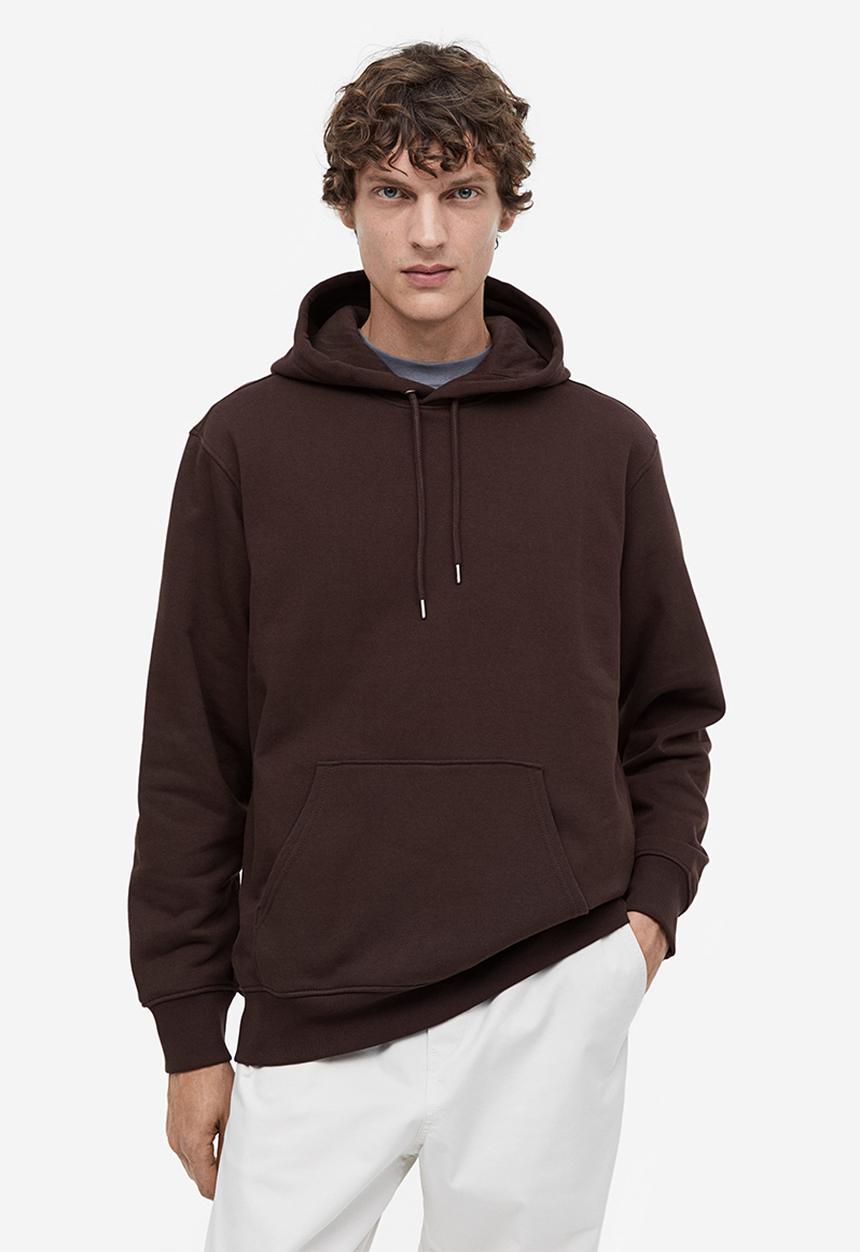 H&M - Regular fit hoodie - brown
