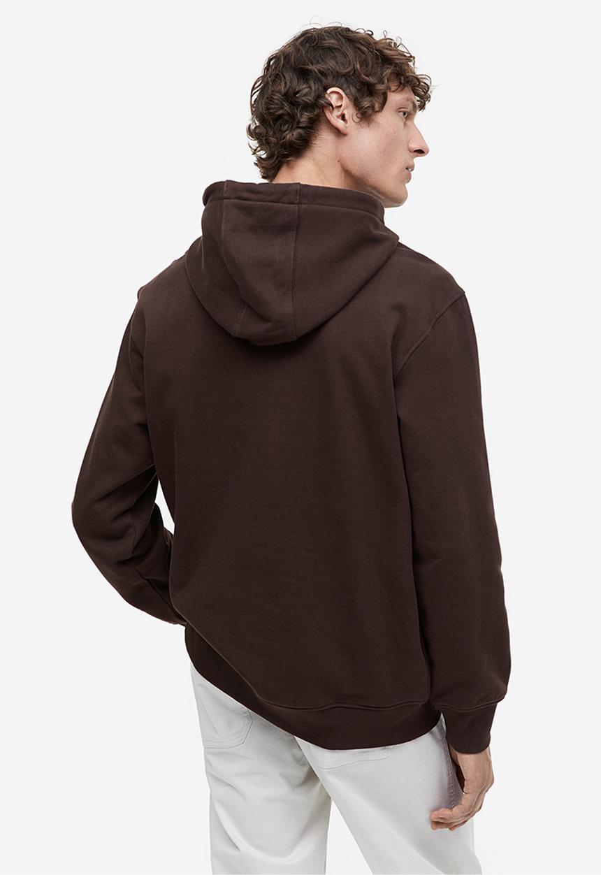 H&M - Regular fit hoodie - brown