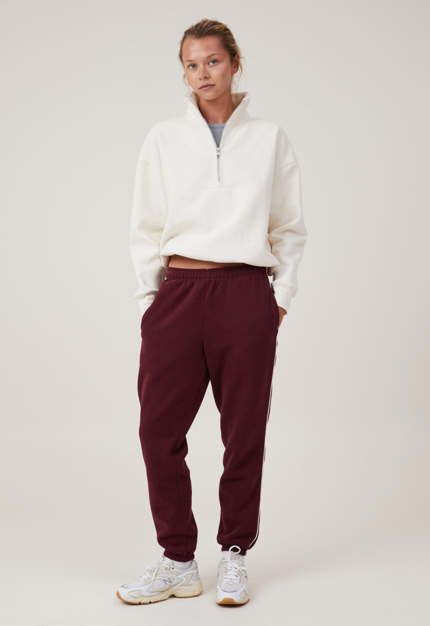 Cotton On - Plush Essential Half Zip Jumper - Coconut Milk