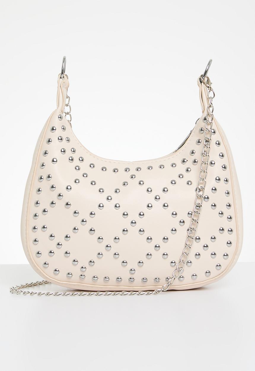 Superbalist - Studded shoulder bag - cream & silver