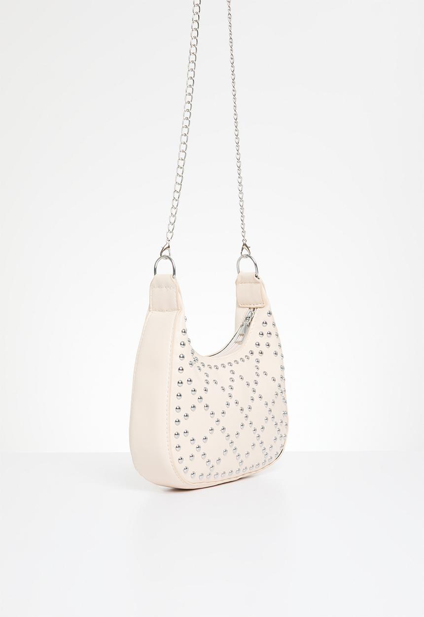 Superbalist - Studded shoulder bag - cream & silver
