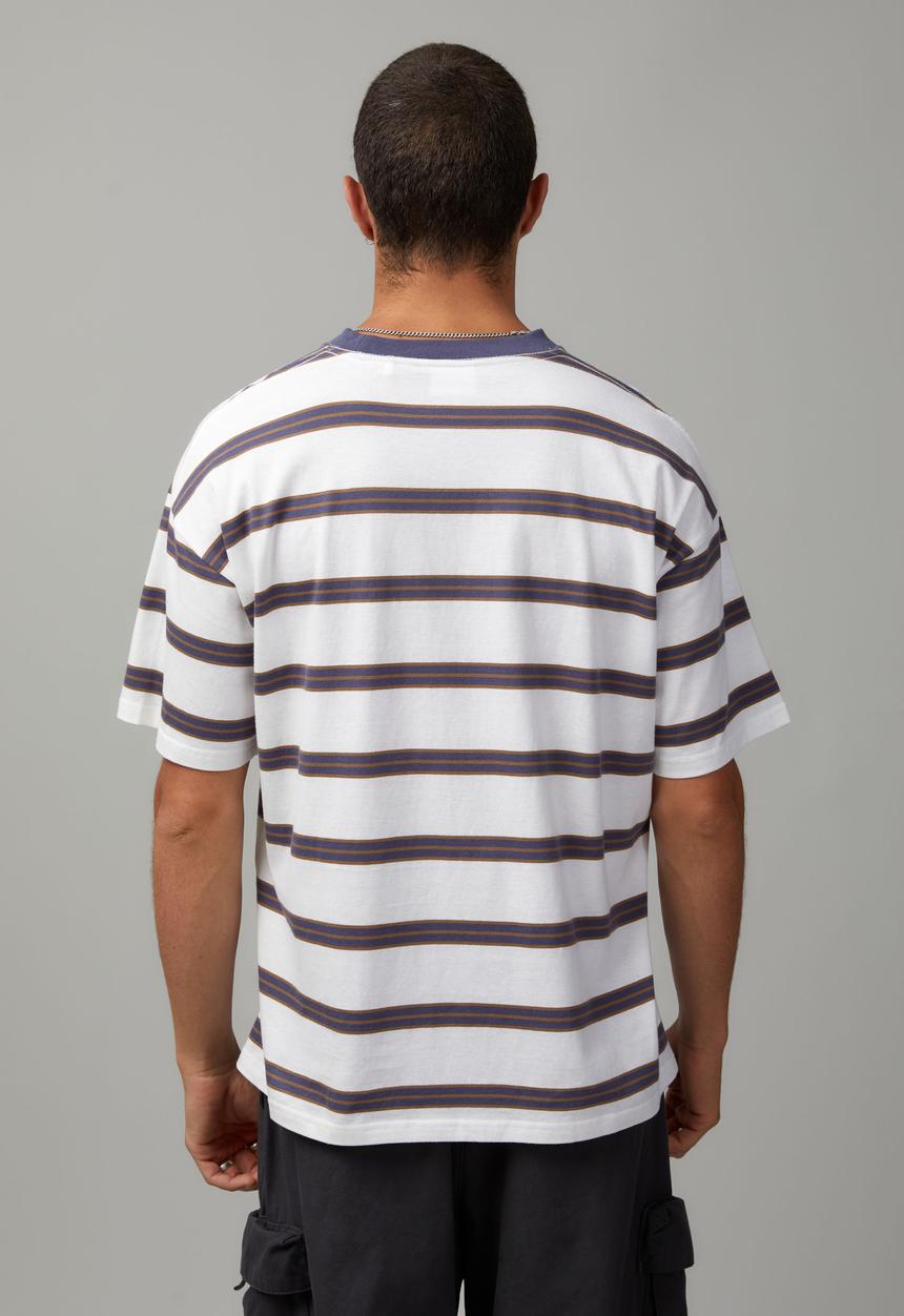 Factorie - Keith haring essential T-shirt - lcn kei navy stripe/keith haring