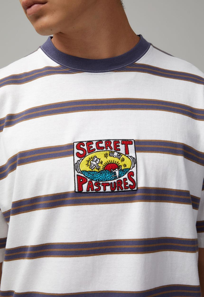 Factorie - Keith haring essential T-shirt - lcn kei navy stripe/keith haring