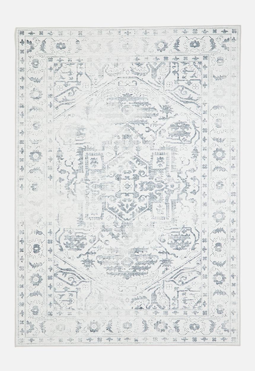 Sixth Floor - Brisbane antique distressed rug - soft grey