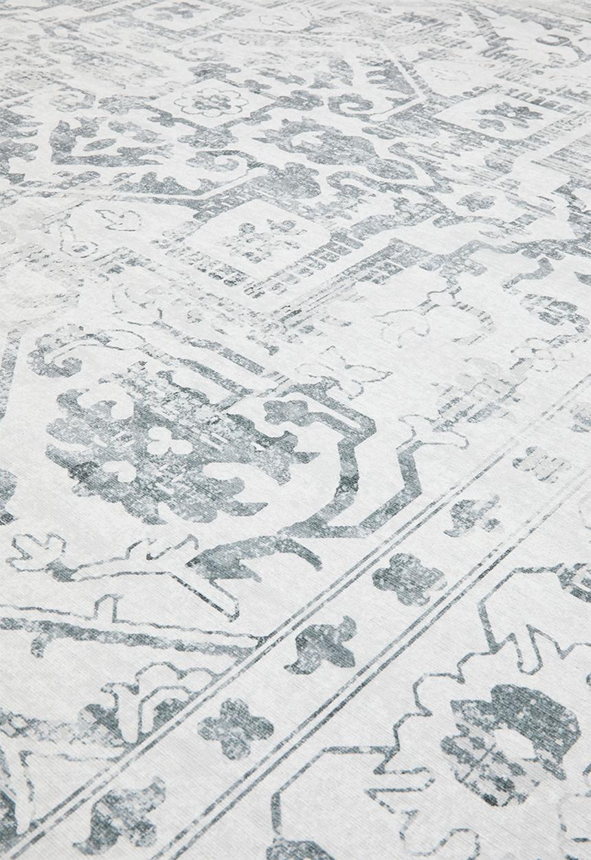 Sixth Floor - Brisbane antique distressed rug - soft grey