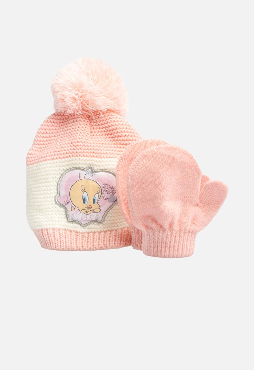 The Character Group (Legacy) - Tweety beanie & mittens - pink